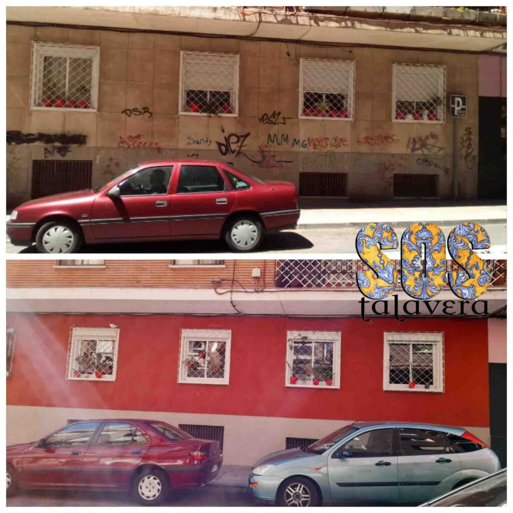 INTERVENCION-FACHADAS-JOAQUINA-SANTANDER-SOS-TALAVERA-COMARCA-CUADRILLA-PINTURA-ASOCIACION-TIERRAS-LIMPIEZA-GRAFITIS